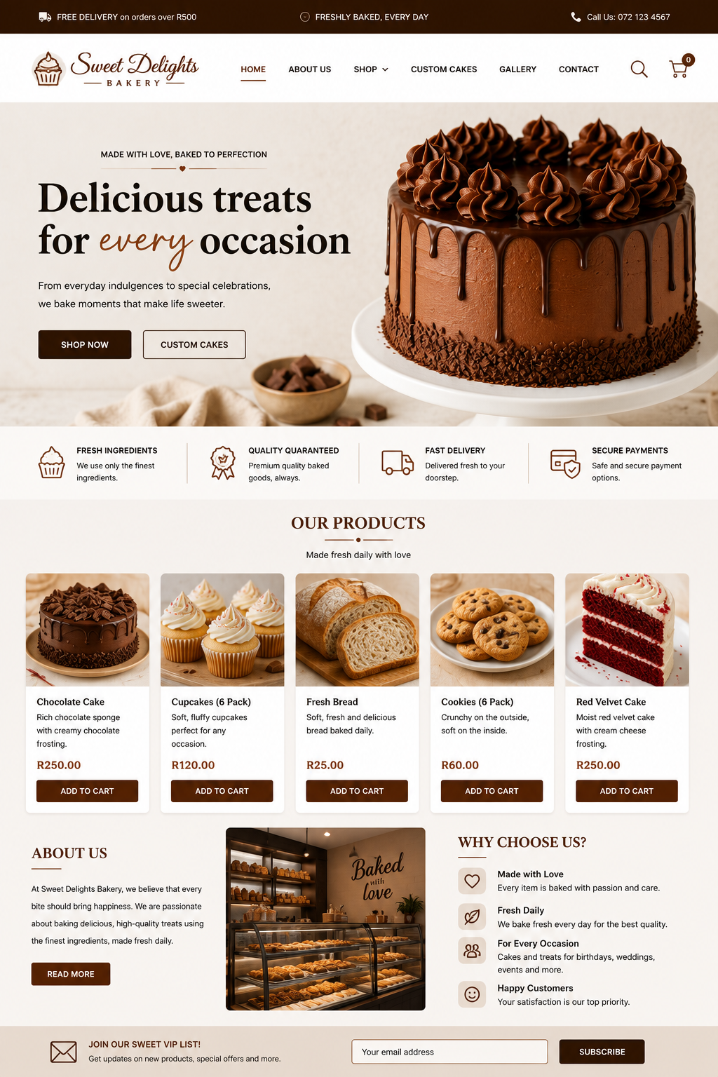Sweet Delights — Bakery