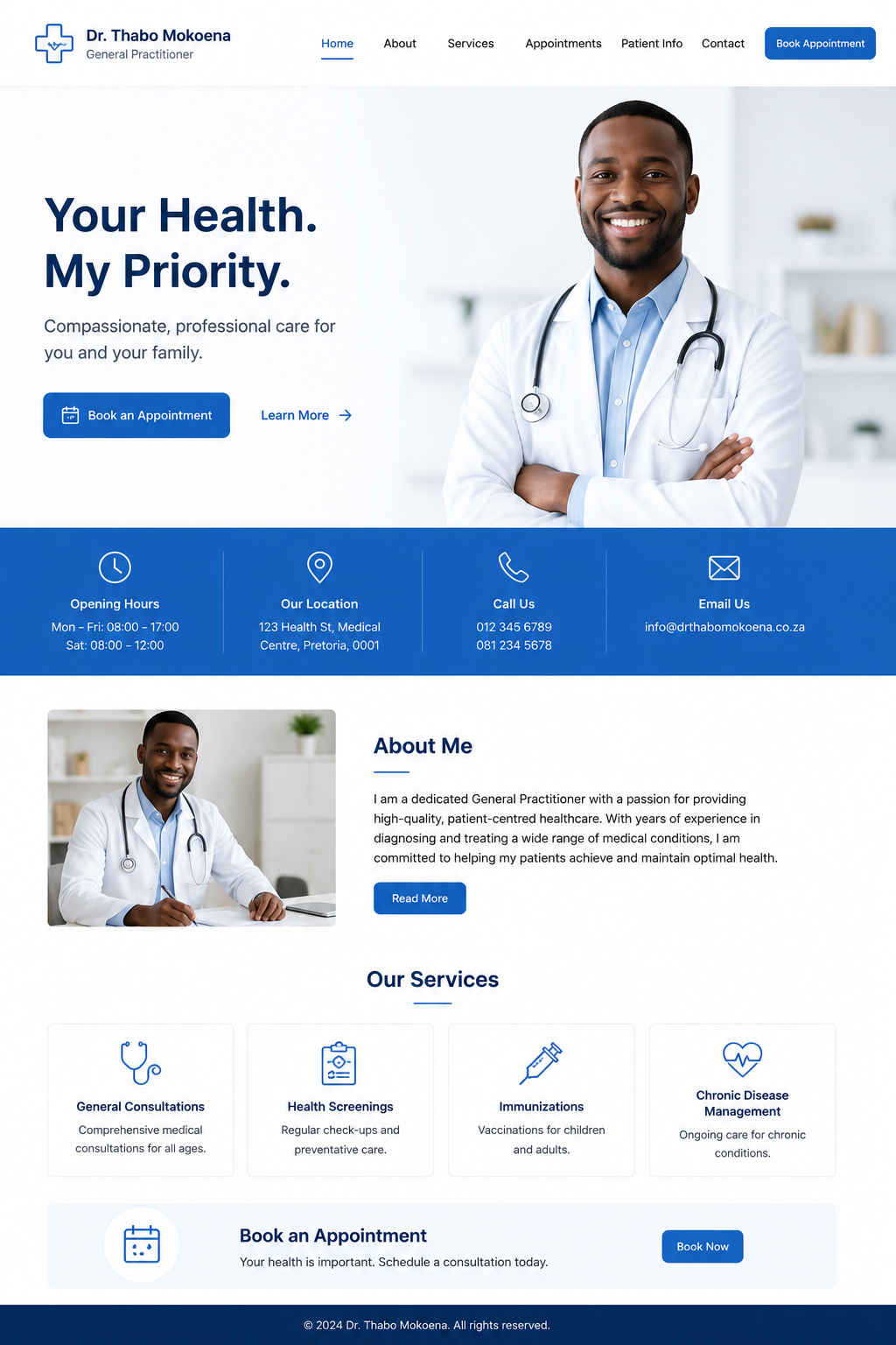 Dr. Thabo Mokoena — General Practitioner